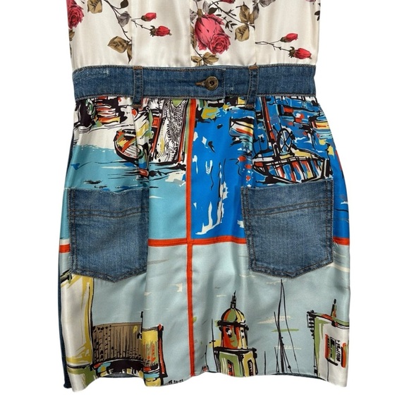 Dolce & Gabbana Silk Cotton Sleeveless Mini Dress Size IT 38 US XS - Picture 4 of 9